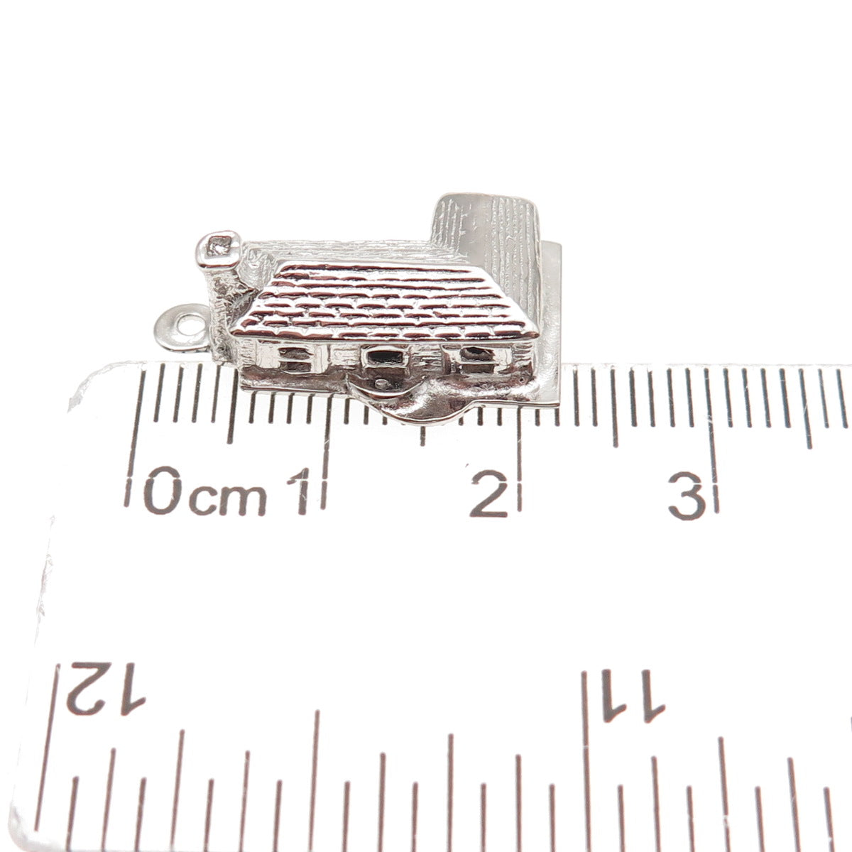 Town & Country 925 Sterling Silver Vintage Old House 3D Mini Charm Pendant