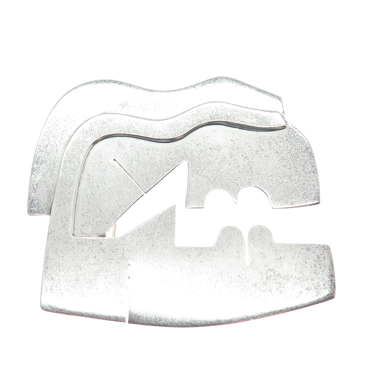 925 Sterling Silver Vintage Mexico Modernist Couple Kiss Pin Brooch