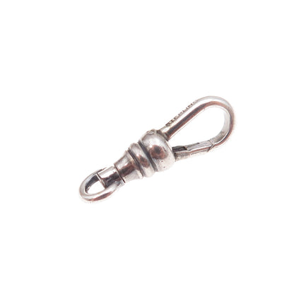 925 Sterling Silver Antique Art Deco Bracelet / Necklace Carabiner Lock Clasp
