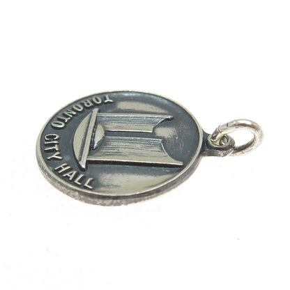 BMCO 925 Sterling Silver Vintage Toronto City Hall Charm Pendant