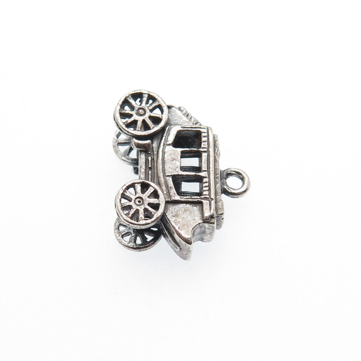 MAISELS INDIAN TRADING Sterling Silver Vintage Carriage Mini 3D Charm Pendant
