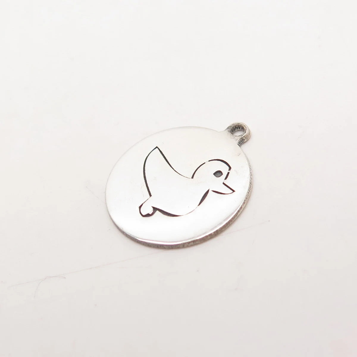 925 Sterling Silver USA Two In Town Duck Bird Charm Pendant