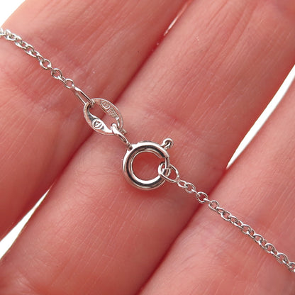 925 Sterling Silver Round-Cut C Z Cross Cable Chain Necklace 18"