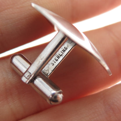 925 Sterling Silver Vintage Modernist Cufflinks