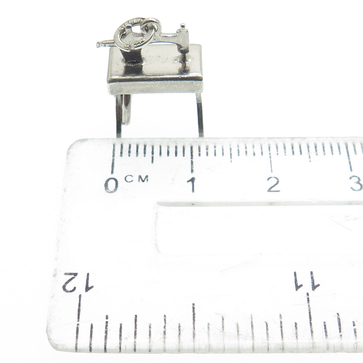 CARL ART 925 Sterling Silver Antique Art Deco Sewing Machine 3D Pendant
