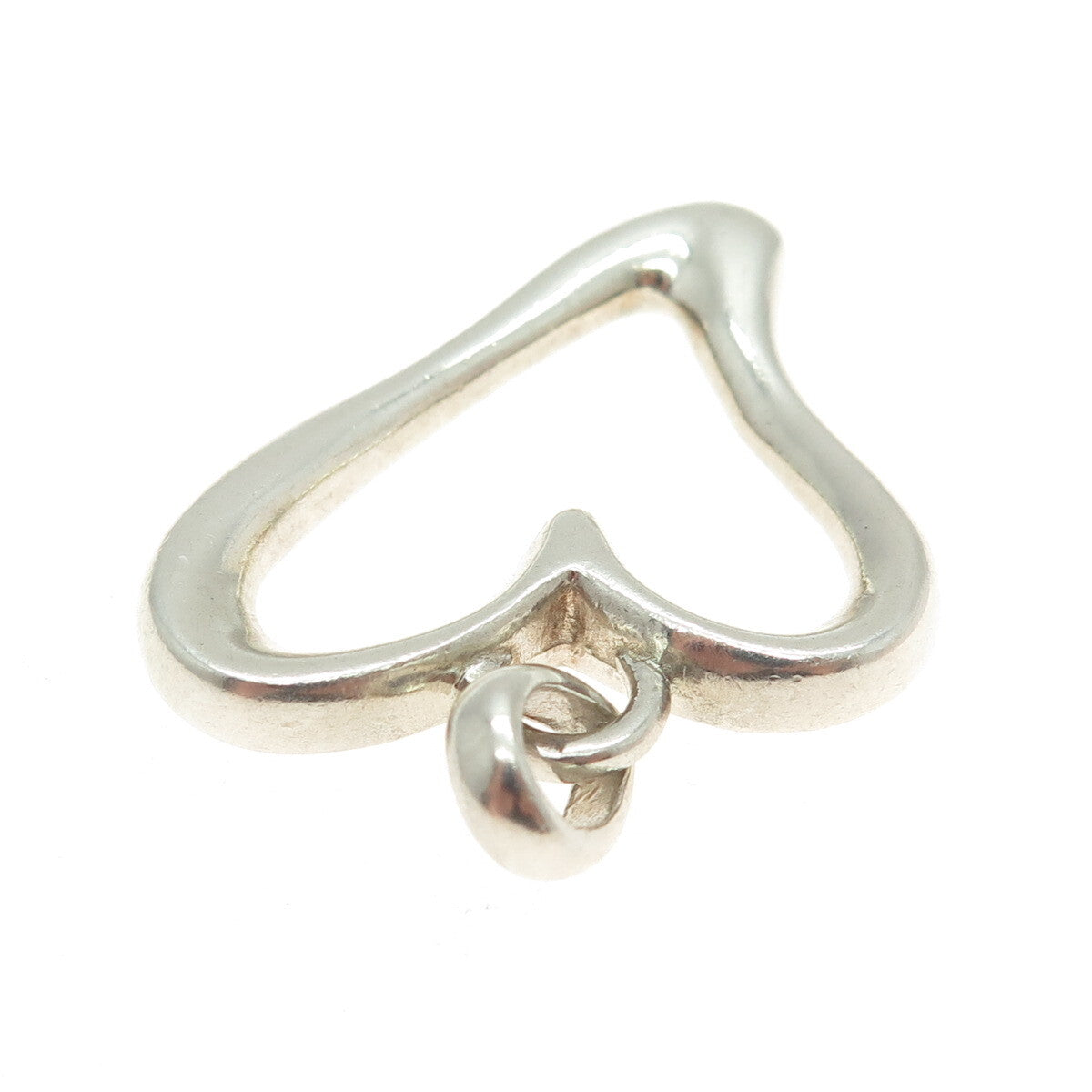 BARSE 925 Sterling Silver Vintage Modernist Open Heart Pendant