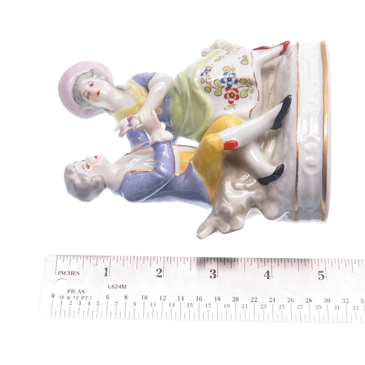 SITZENDORF Antique 1859-1891 Hand-Painted Porcelain Collectable Couple Figurine