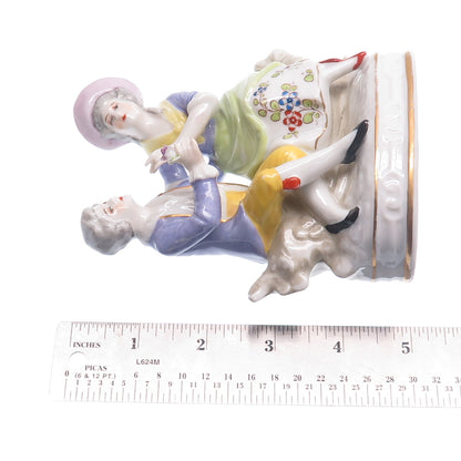 SITZENDORF Antique 1859-1891 Hand-Painted Porcelain Collectable Couple Figurine