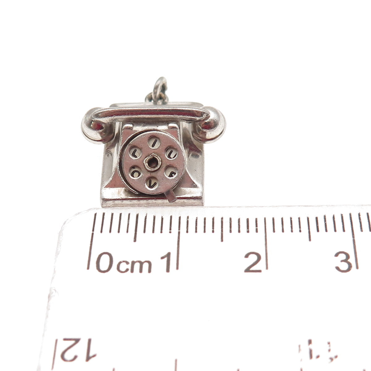 Joseph M. Shanholtz 925 Sterling Antique Art Deco Rotary Phone 3D Mini Pendant