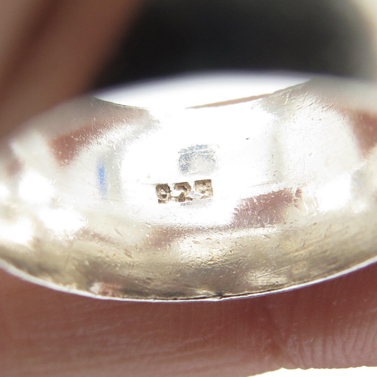 925 Sterling Silver Vintage Wide Band Ring Size 7.5