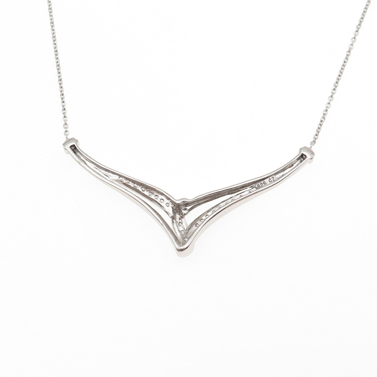 925 Sterling Silver Round-Cut C Z Twisted Cable Chain Necklace 18"
