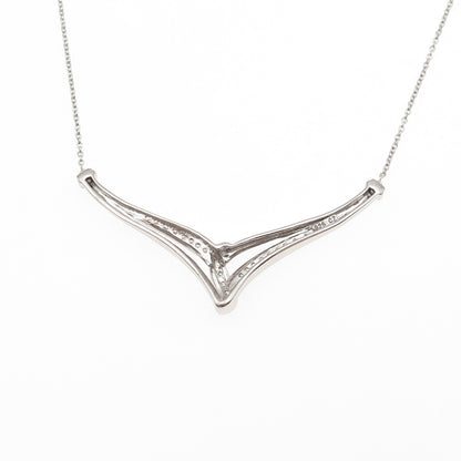 925 Sterling Silver Round-Cut C Z Twisted Cable Chain Necklace 18"