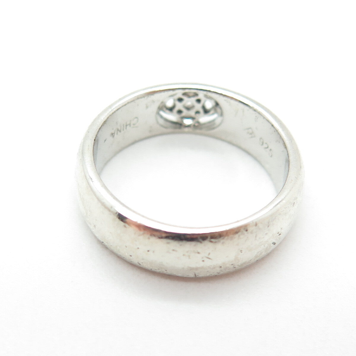 925 Sterling Silver Vintage Celtic Knot Band Ring Size 6