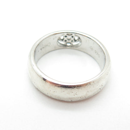 925 Sterling Silver Vintage Celtic Knot Band Ring Size 6