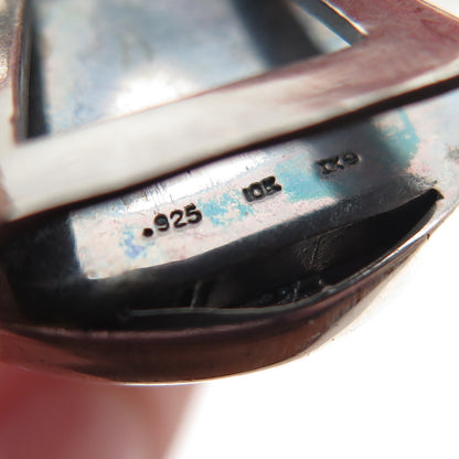 925 Sterling Silver 10K Gold Vintage Real Diamond Picture Frame Brooch / Pendant