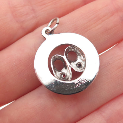 MARK MERCY 925 Sterling Silver Vintage Rhinestone Blessed Event Charm Pendant