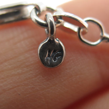 HAGIT GORALI Sterling Silver Vintage Israel Tahitian Pearl Heart Necklace 16"