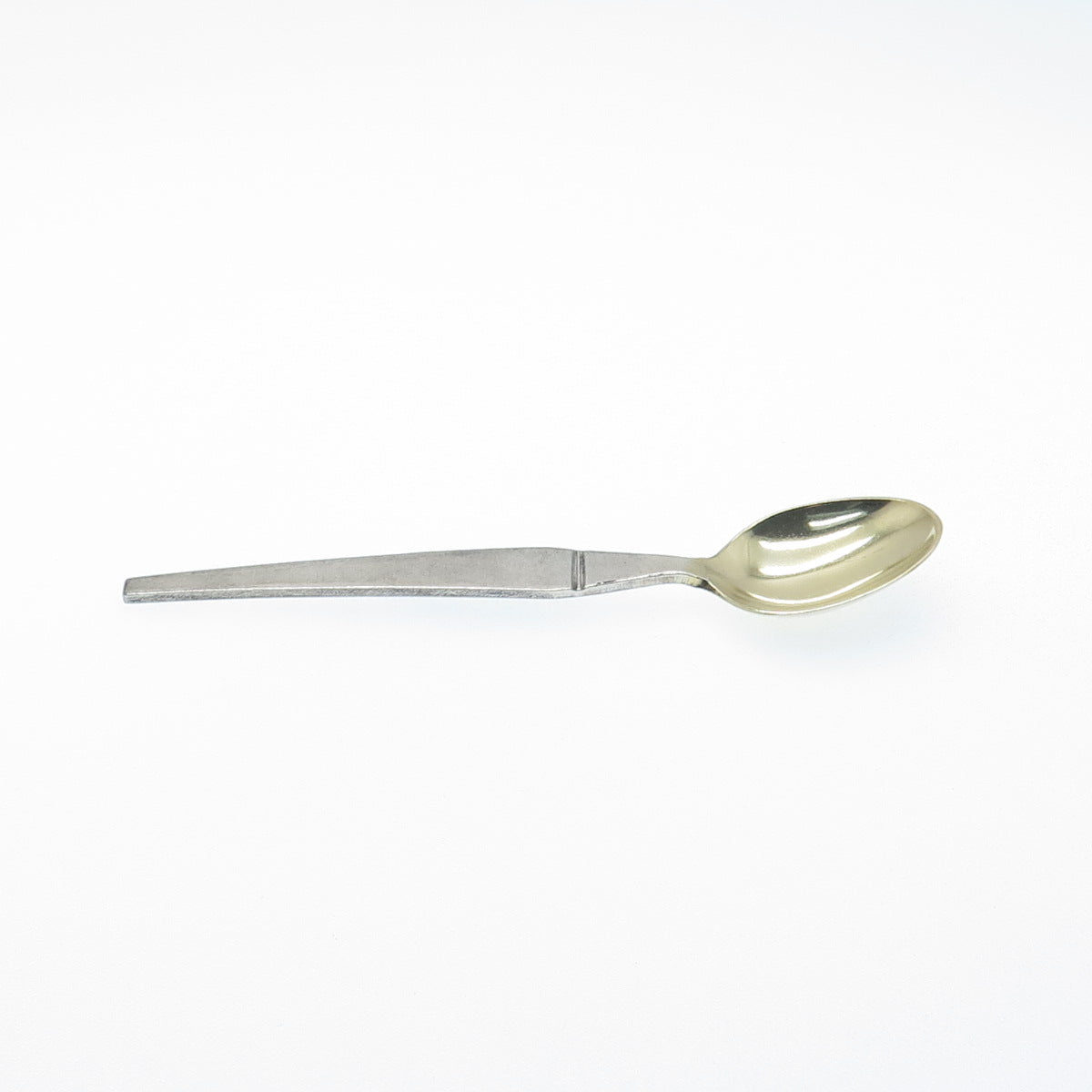 875 Silver 2-Tone Vintage European Coffee Spoon