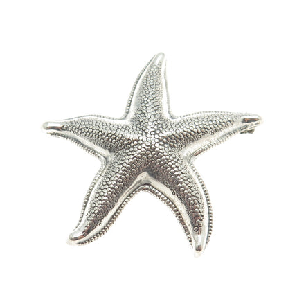 BEAU 925 Sterling Silver Antique Art Deco Starfish Pin Brooch