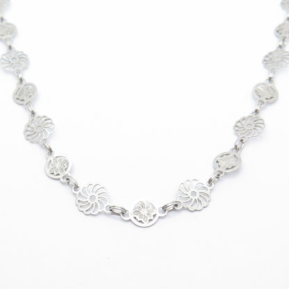 925 Sterling Silver Vintage Ornate Chain Necklace 26"