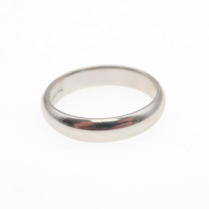 925 Sterling Silver Vintage Classic Wedding Band Ring Size 7.25