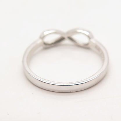 925 Sterling Silver Vintage BJG "Best Friends" Infinity Ring Size 6.25