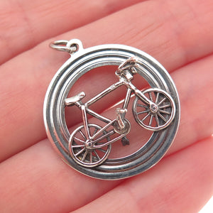 Payton Pepper & Sons 925 Sterling Silver Vintage 1963 Birmingham Bicycle Pendant