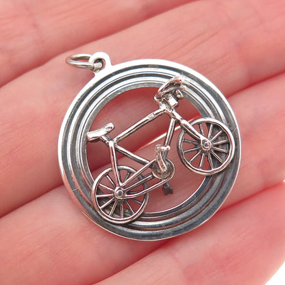 Payton Pepper & Sons 925 Sterling Silver Vintage 1963 Birmingham Bicycle Pendant