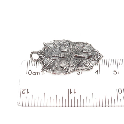 Dieges & Clust 925 Sterling Silver Antique 1914 Sunday World NYC Charm Pendant