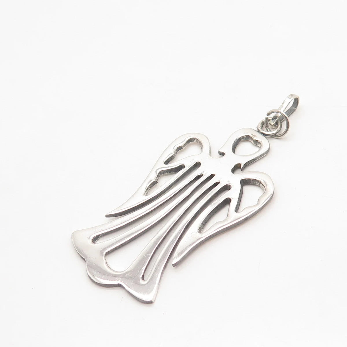 925 Sterling Silver Vintage Mexico Angel Pendant