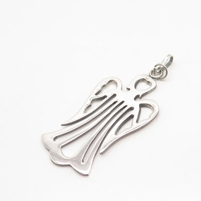 925 Sterling Silver Vintage Mexico Angel Pendant