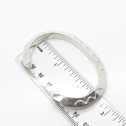 925 Sterling Silver Vintage Ethnic Cuff Bracelet 6"