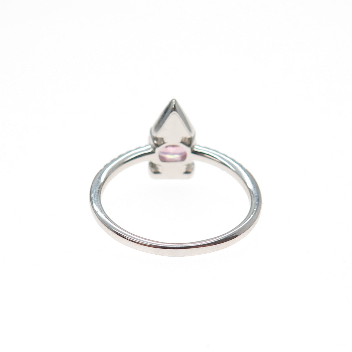 BOMB PARTY 925 Sterling Silver Pink & White C Z Arrow Ring Size 7
