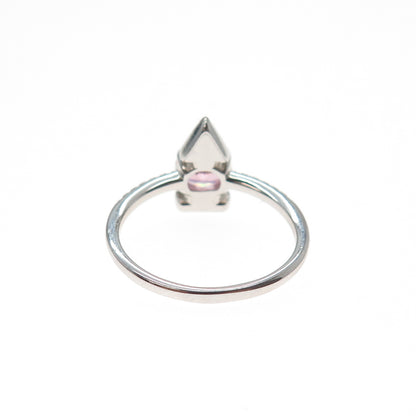 BOMB PARTY 925 Sterling Silver Pink & White C Z Arrow Ring Size 7