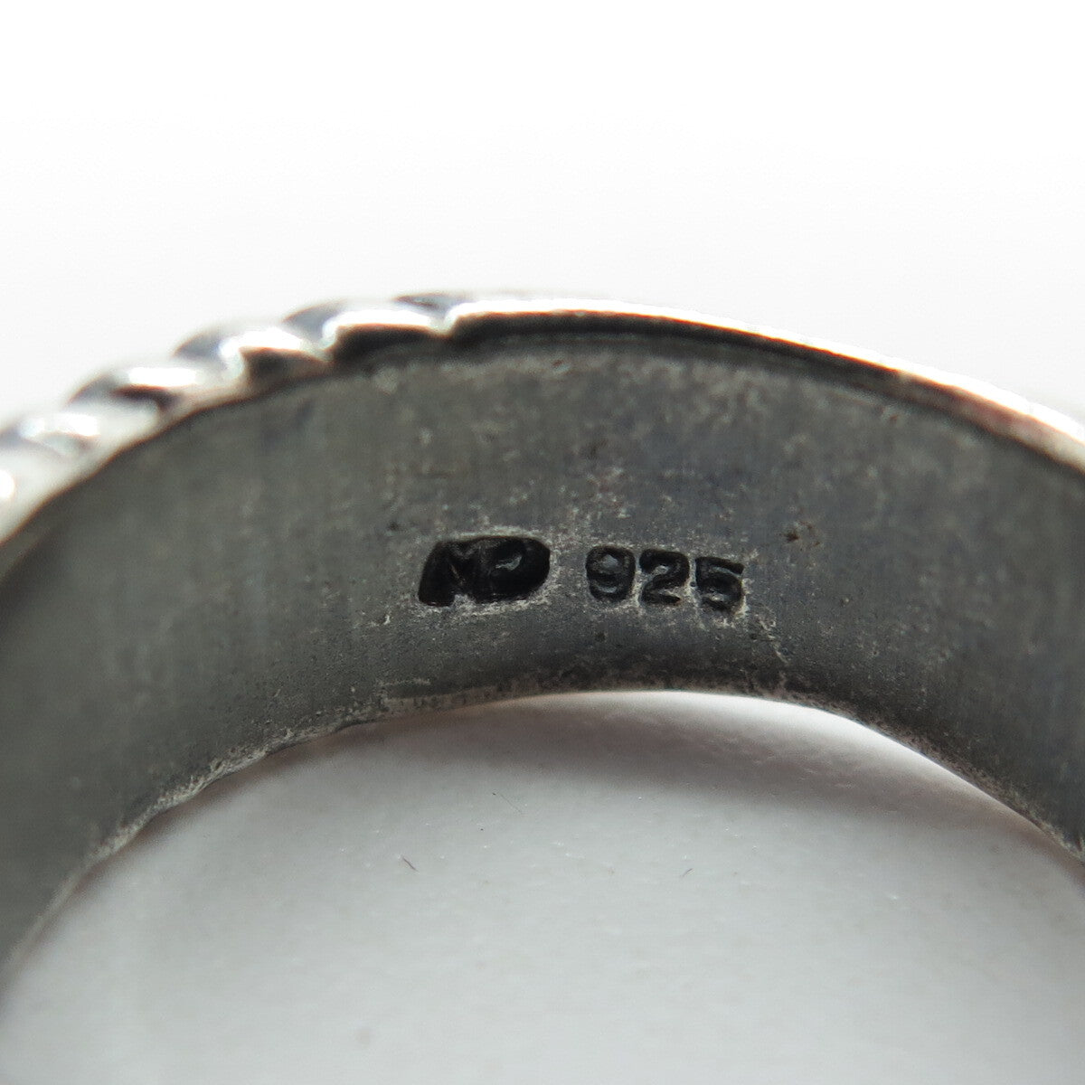 925 Sterling Silver Vintage Greek Maze Band Ring Size 6.5