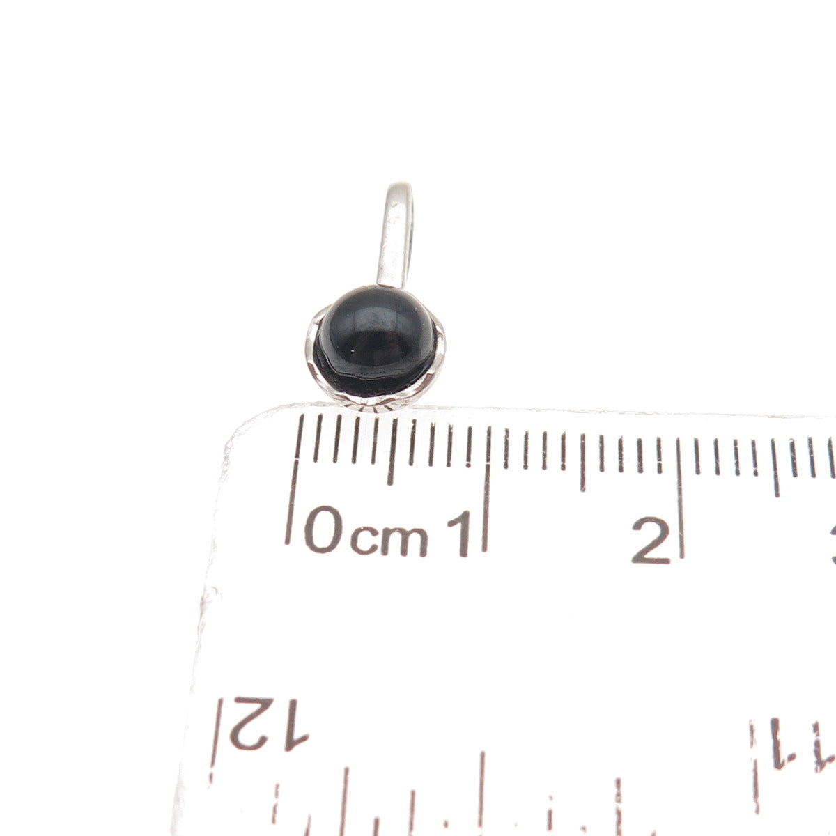 925 Sterling Silver Real Black Onyx Mini Charm Pendant