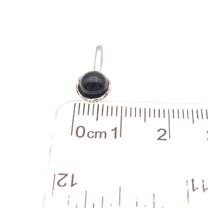 925 Sterling Silver Real Black Onyx Mini Charm Pendant