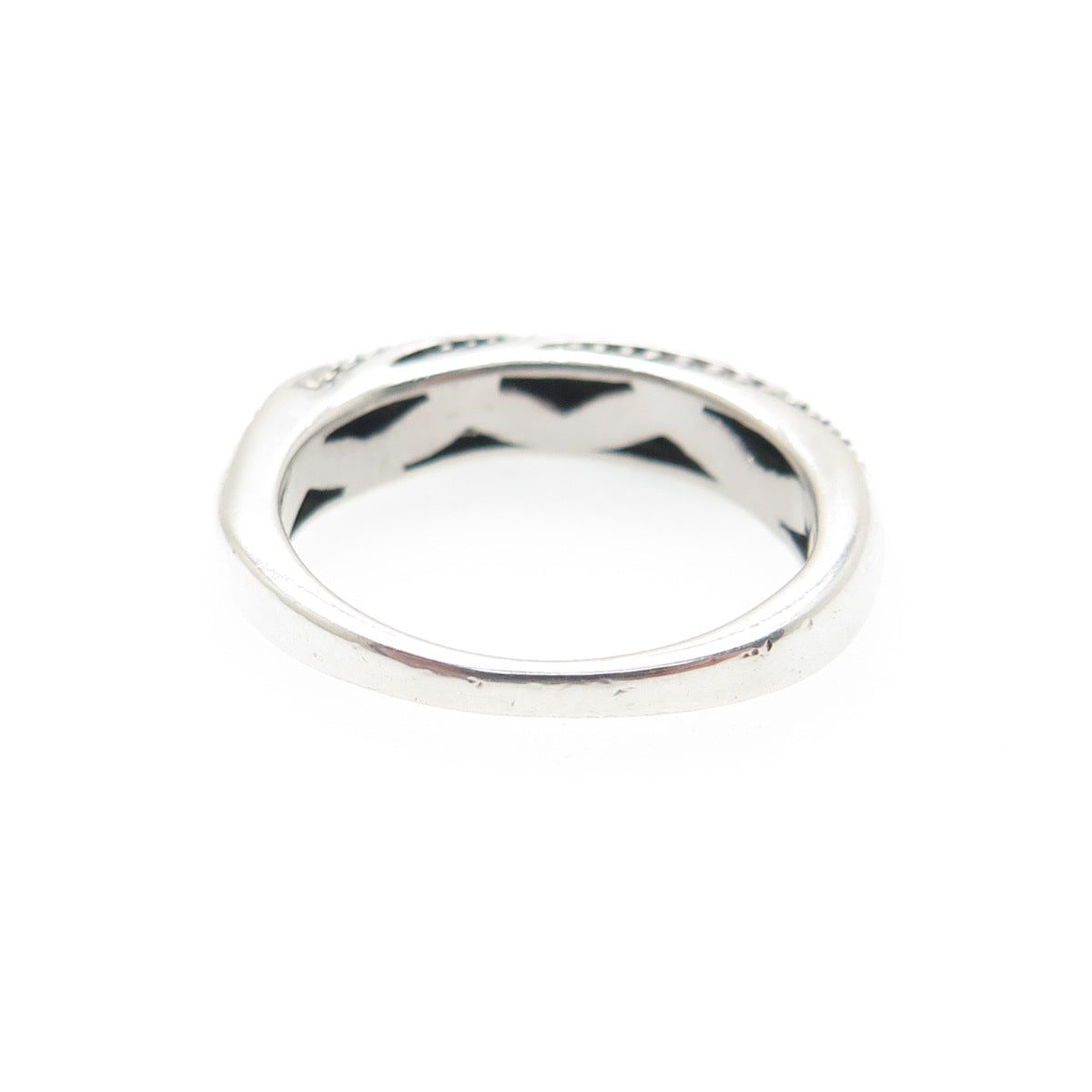 JANE SEYMOUR Sterling Silver Real Round-Cut Blue & White Diamond Ring Size 6.25