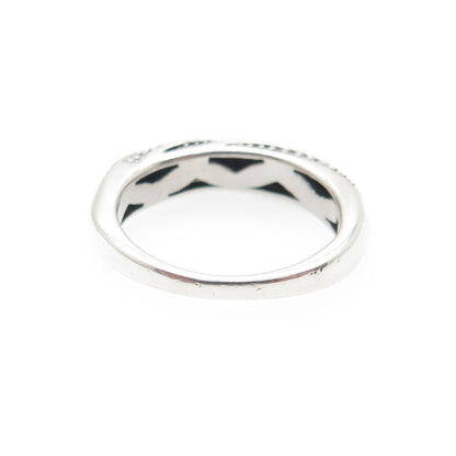 JANE SEYMOUR Sterling Silver Real Round-Cut Blue & White Diamond Ring Size 6.25