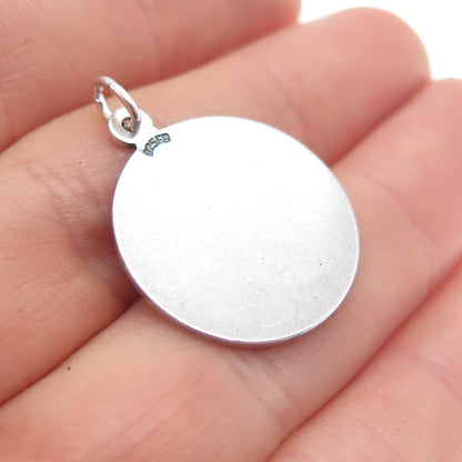 925 Sterling Silver Vintage Sagittarius Zodiac Sign Oxidized Charm Pendant