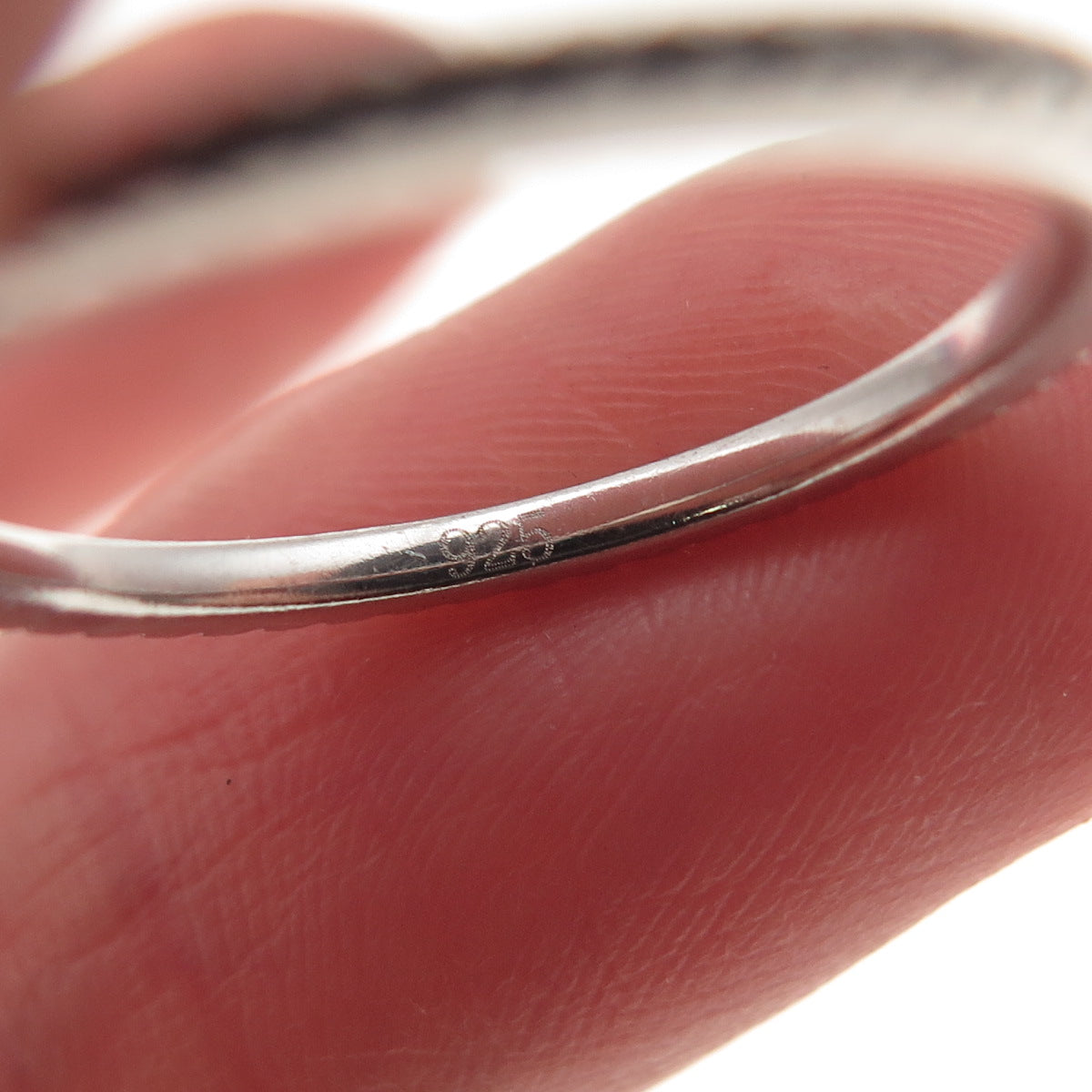 925 Sterling Silver Round-Cut C Z Eternity Stackable Band Ring Size 6.75