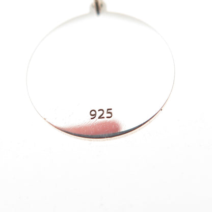 925 Sterling Silver Red Enamel Female Symbol Box Chain Necklace 18"