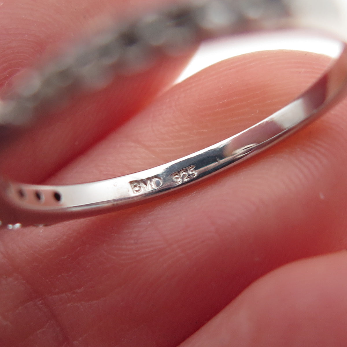 925 Sterling Silver Real Round-Cut Amethyst & White Topaz Ring Size 6.5