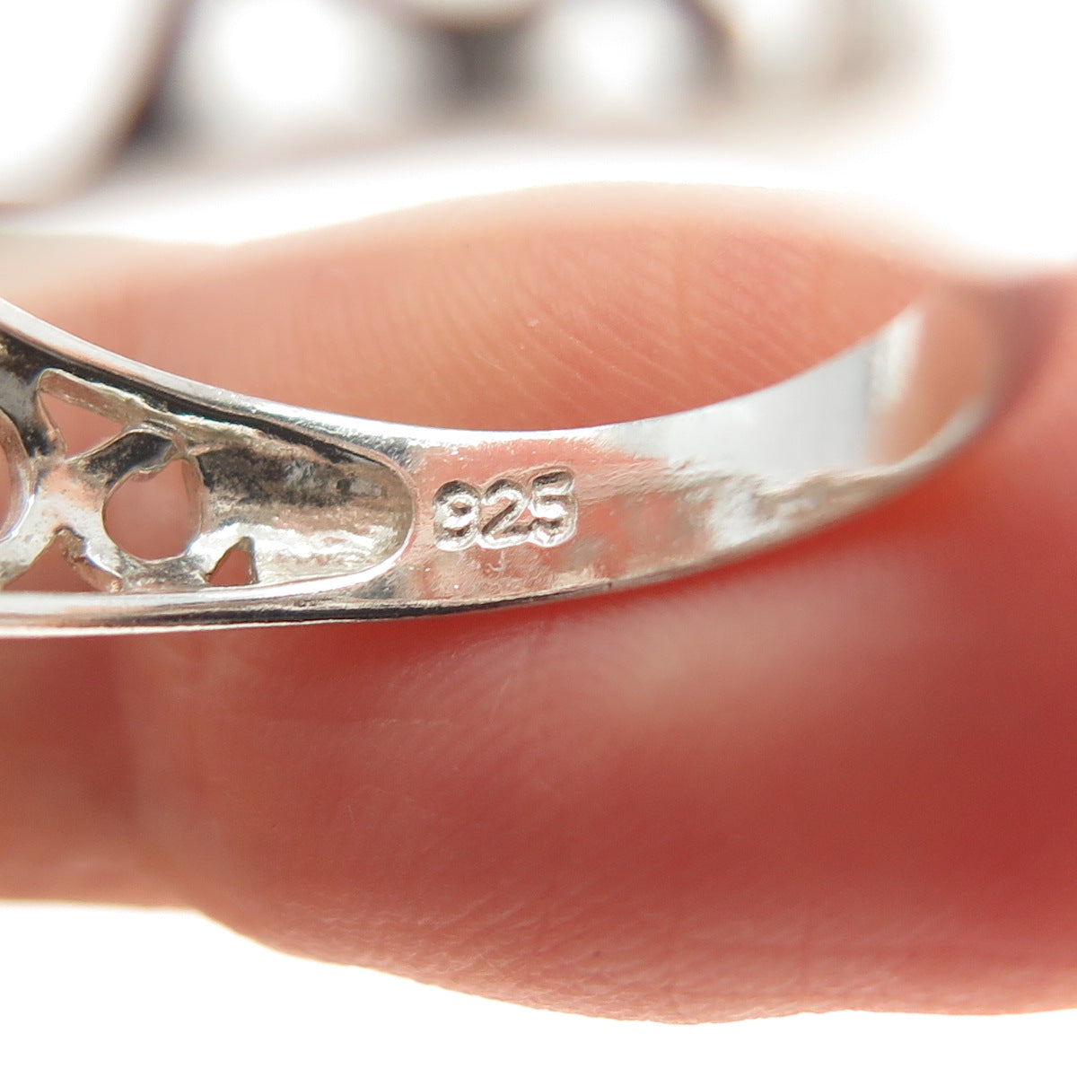 NEVADA 925 Sterling Silver Vintage Spiral Scroll Dome Ring Size 9.5