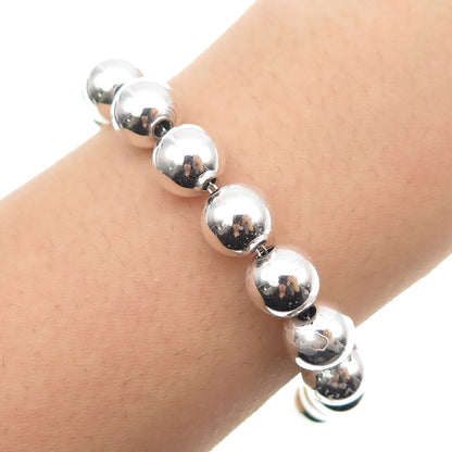 TIFFANY & CO. 925 Sterling Silver Vintage HardWear Ball Beaded Bracelet 6.25"