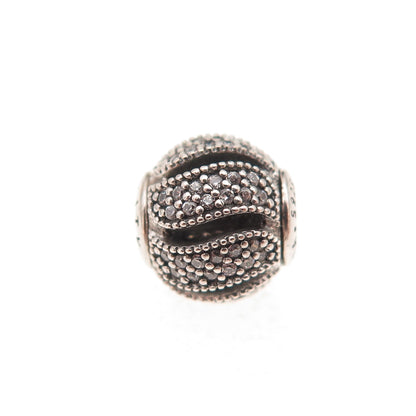 Pandora 925 Sterling Silver C Z Essence Loyalty Slide Bead Charm