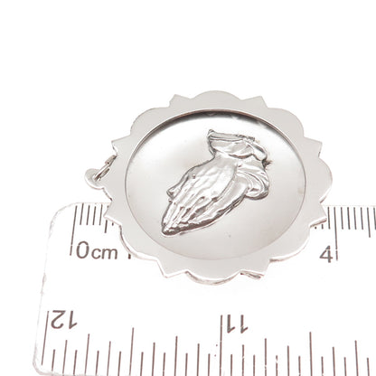 925 Sterling Silver Vintage Prayer Hands Religious Charm Pendant