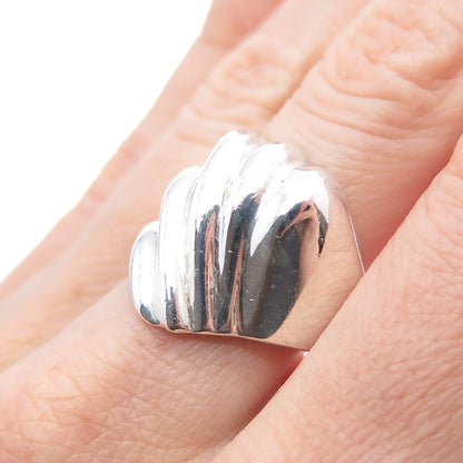 925 Sterling Silver Vintage Mexico Modernist Ring Size 6.25