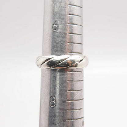 925 Sterling Silver Vintage Mexico Band Ring Size 7.25