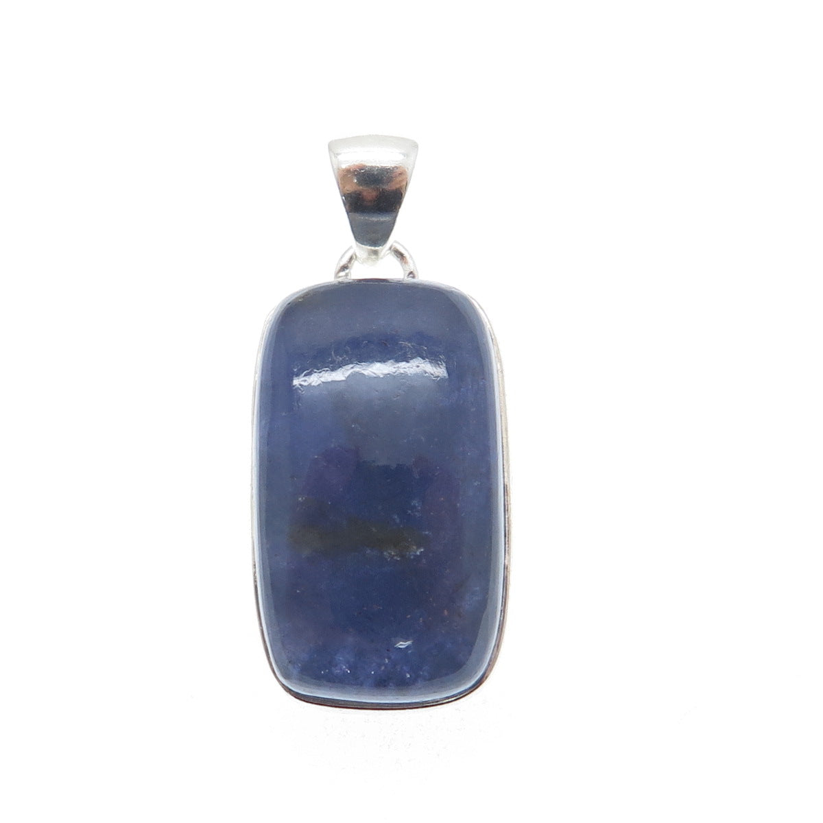 925 Sterling Silver Vintage Real Cabochon Lepidolite Charm Pendant